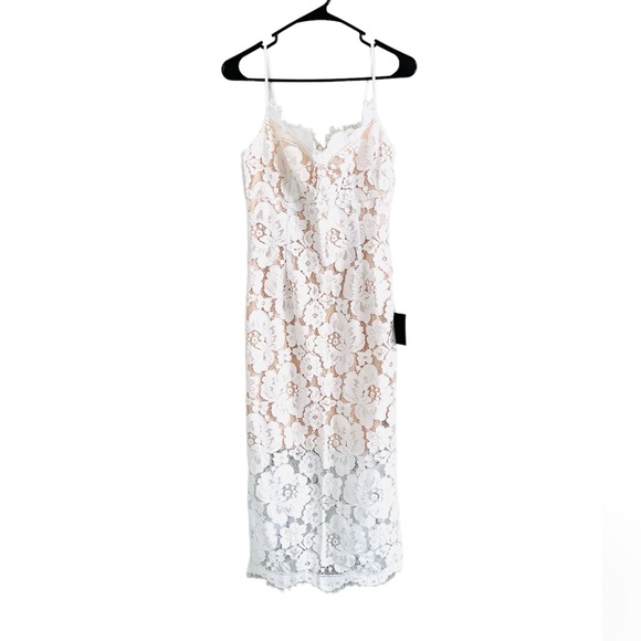 Lulus Divine Lover White Lace Bodycon Midi Dress - Picture 4 of 8
